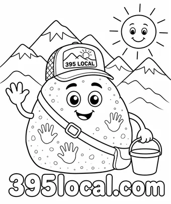 Chalky waving coloring page